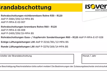Brandschutz-Schottschild