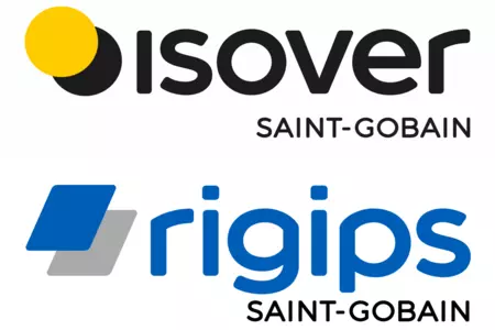 Markenlogos ISOVER und RIGIPS