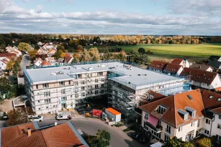 Daheim in Saarmund Baustelle Vogelperspektive
