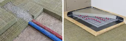 Nassestrich mit Rohrhöhenausgleich