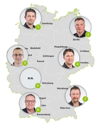 Deutschlandkarte Techniker