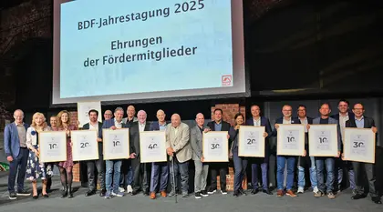 20 Jahre Fördermitgliedschaft BDF Gruppe