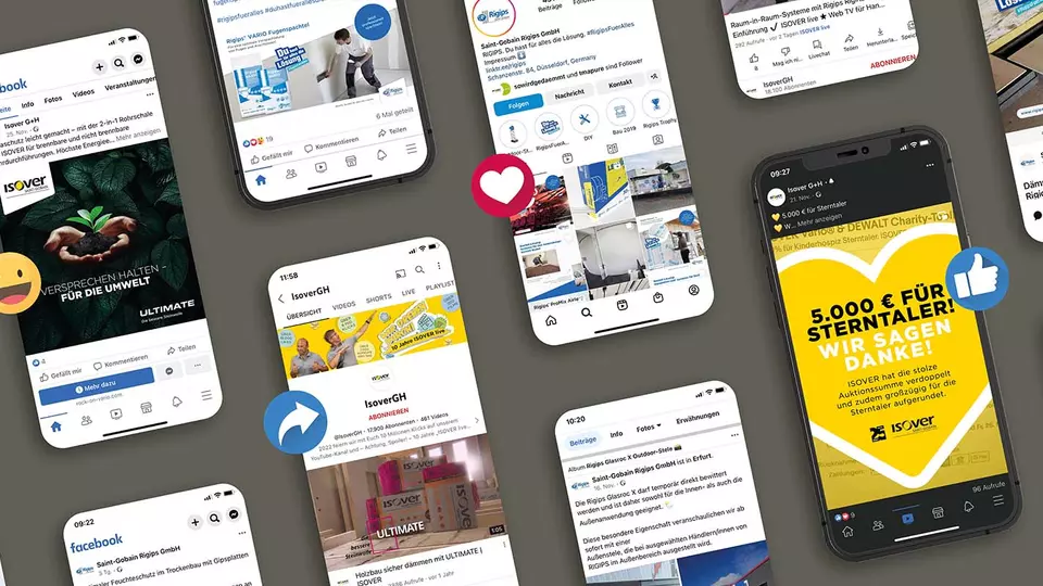 ISOVER ist für Sie auf allen sozialen Netzwerken vertreten